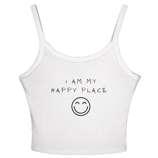 Funny I Am My Happy Place Self Love And Self Women's Spaghetti Strap Tank Top
