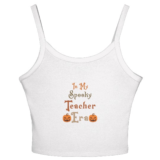 Funny Ghost, In My Spooky Teacher Era, Teacher Women's Spaghetti Strap Tank Top