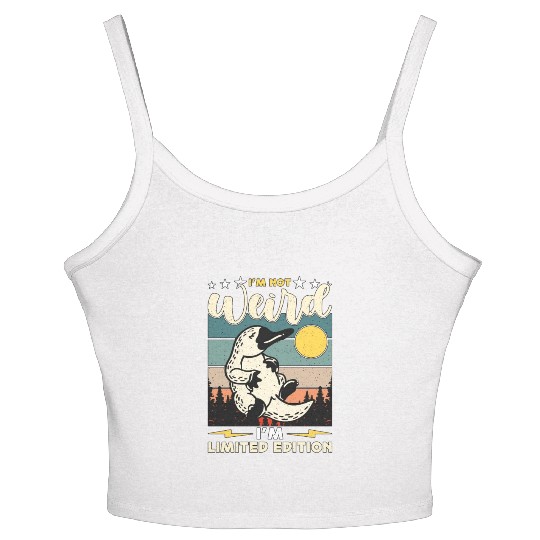 Platypus I'm Not Weird I'm Retro Living Fossil Women's Spaghetti Strap Tank Top