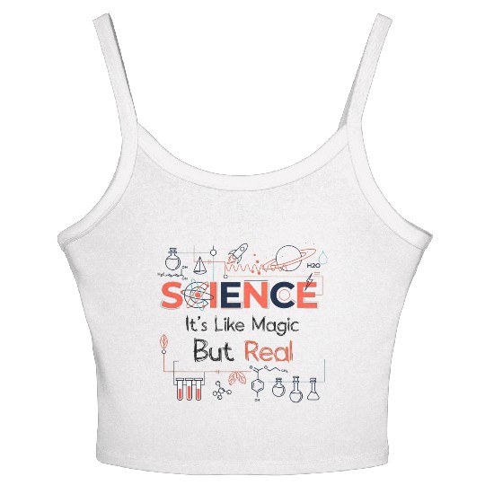 Science - It's Like Magic, But Real. Women's Spaghetti Strap Tank Top