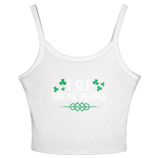 I See Drunk People 4 Women's Spaghetti Strap Tank Top