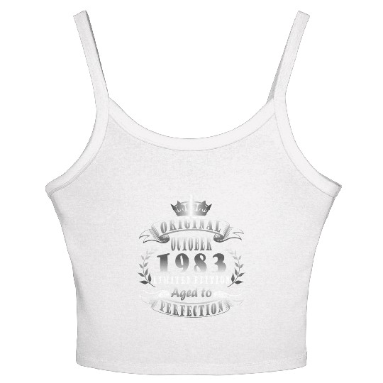 october 1983 Anniversary october 1983 october Women's Spaghetti Strap Tank Top
