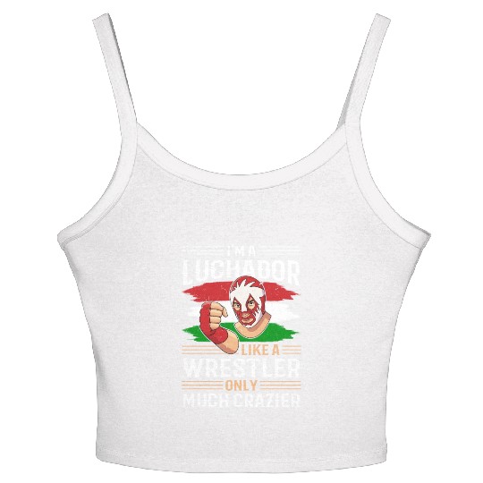 Mexican Wrestling Wrestler Lucha Libre Mask Mexico Women's Spaghetti Strap Tank Top