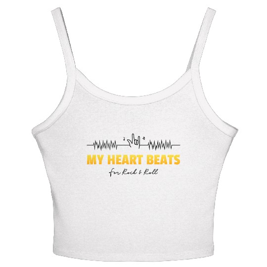My Heart Beats For Rock Roll Women's Spaghetti Strap Tank Top