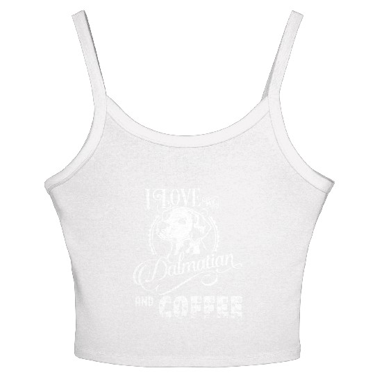 I Love My Dalmatian And Coffee Women's Spaghetti Strap Tank Top