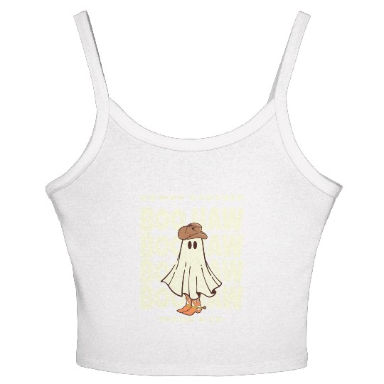 Howdy Partner Boo Haw Spook & Co. Women's Spaghetti Strap Tank Top