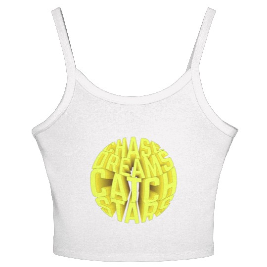 Circle typography Women's Spaghetti Strap Tank Top