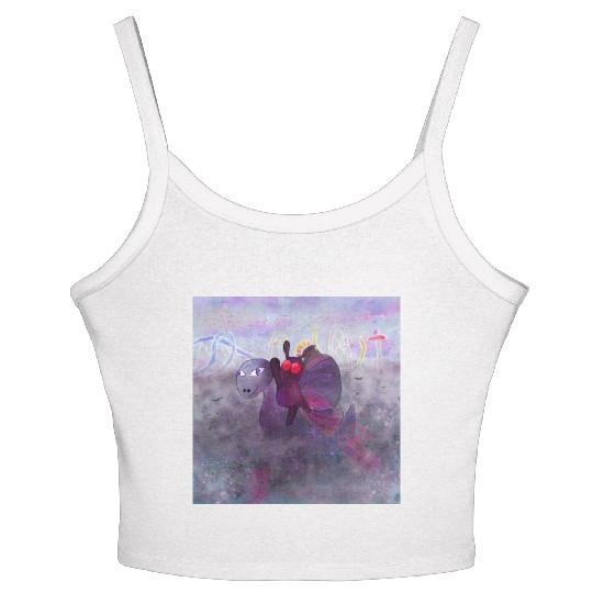 Mothman and Bessie the Lake Erie Monster's Vacay Women's Spaghetti Strap Tank Top