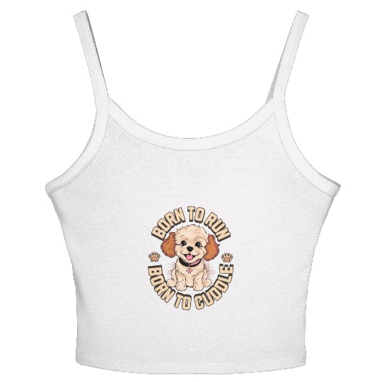 Born to Run Born to Cuddle Women's Spaghetti Strap Tank Top