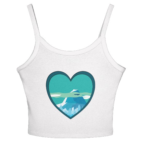 Blue mountain Women's Spaghetti Strap Tank Top