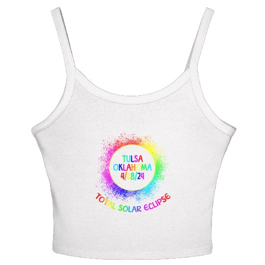 Total Solar Eclipse Tulsa Oklahoma 4/28/24 Kids Women's Spaghetti Strap Tank Top