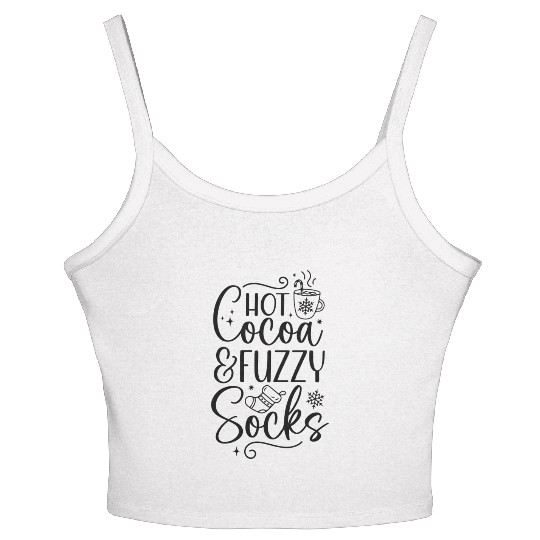 Hot Chocolate Lover Winter Season Sayings Women's Spaghetti Strap Tank Top