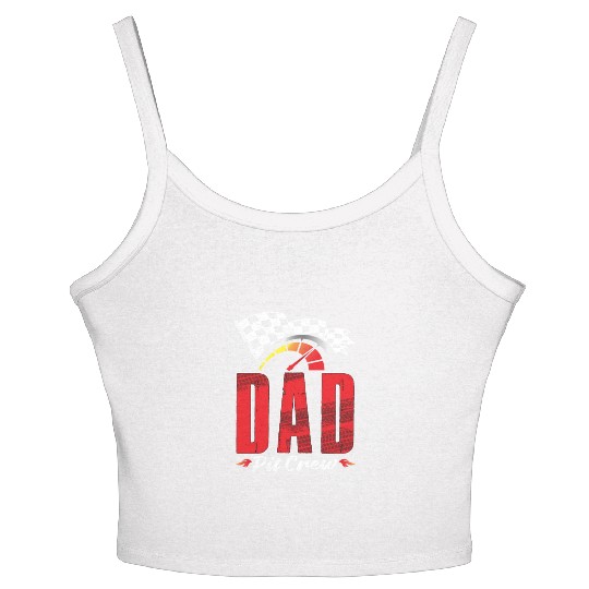 Dad Pit Crew Women's Spaghetti Strap Tank Top