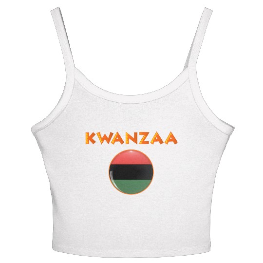 Kwanzaa's Cultural Tapestry, Songs, Dances, Drums. Women's Spaghetti Strap Tank Top