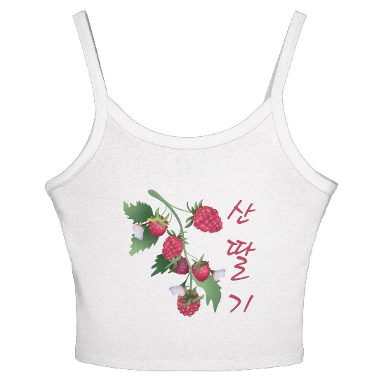 Korean Raspberry Women's Spaghetti Strap Tank Top