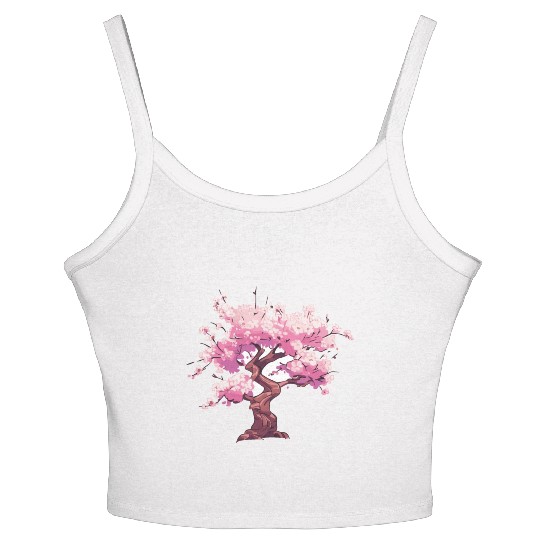 Enchanted Sakura: Blossom Bliss Women's Spaghetti Strap Tank Top