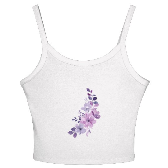 Lavender beautyfull desing Women's Spaghetti Strap Tank Top for girl