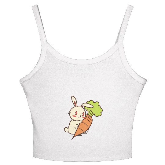 Rabbit And Carrot Women's Spaghetti Strap Tank Top