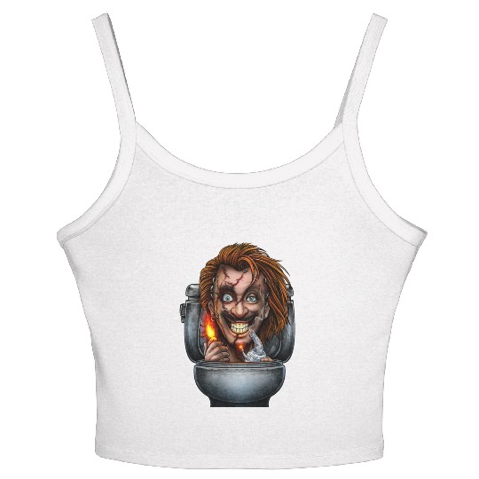 Horror toilet Monster #2 Women's Spaghetti Strap Tank Top