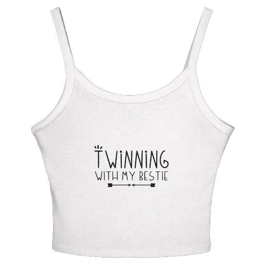 Twinning With My Bestie Spirit Week Twin Day Women's Spaghetti Strap Tank Top