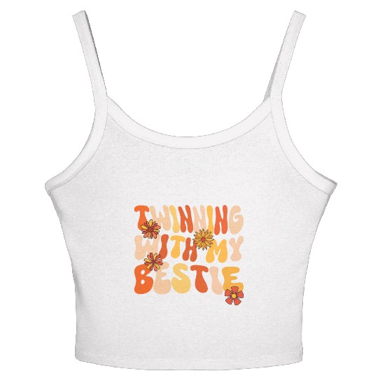 Twinning With My Bestie Spirit Week Twin Day Women's Spaghetti Strap Tank Top