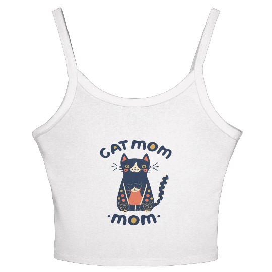 cat mom , cute cat , I love my cat , animal , pet Women's Spaghetti Strap Tank Top