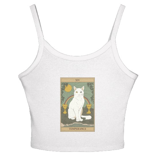Cat rainbow Women's Spaghetti Strap Tank Top