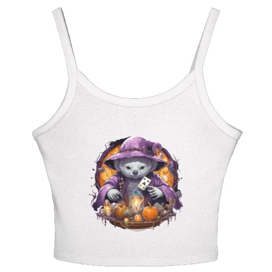 Halloween Mysthical Mochi The Koala Women's Spaghetti Strap Tank Top