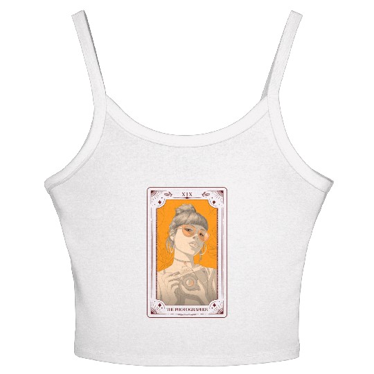The Photographer Tarot Card Photography Camera Women's Spaghetti Strap Tank Top