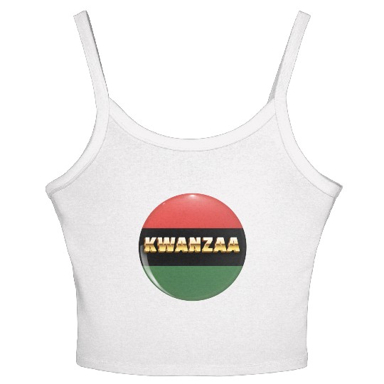 Embracing Kwanzaa: Red, Green, and Black Pride. Women's Spaghetti Strap Tank Top