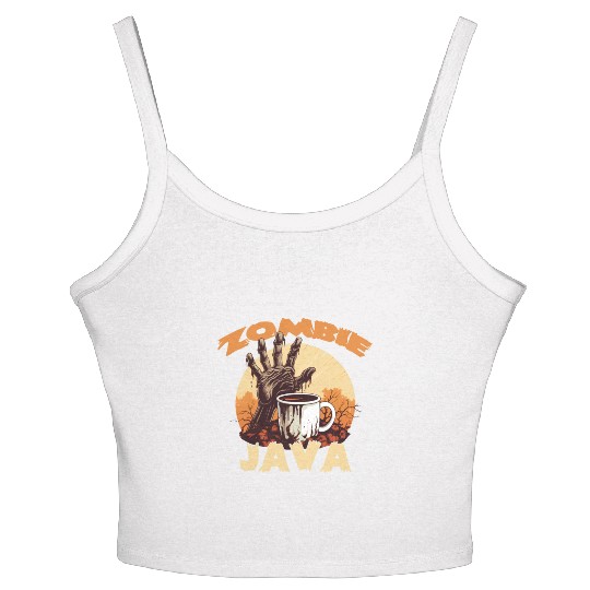 Zombie Java Coffee and Halloween Women's Spaghetti Strap Tank Top