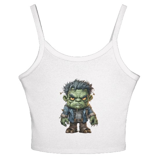 Halloween Frankie's Playful Monster Mash Women's Spaghetti Strap Tank Top