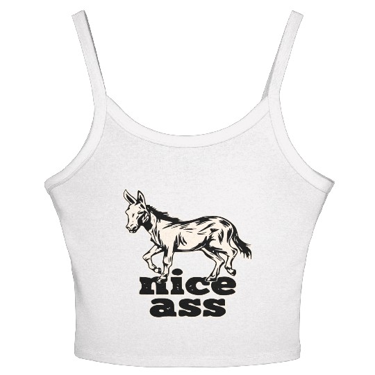 Nice Ass ©WhiteTigerLLC.Com LIKE US ON FACEBOOK Women's Spaghetti Strap Tank Top