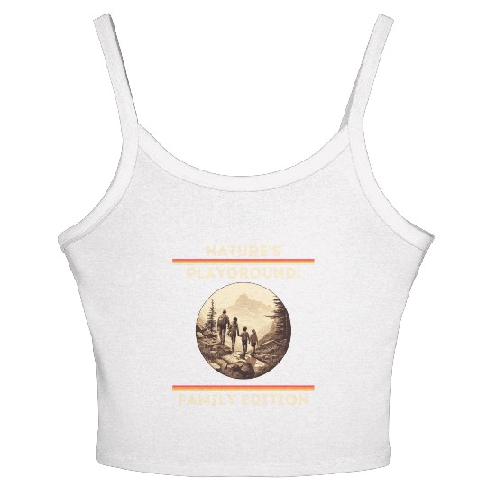 Nature's Playground: Family Edition Family Hiking Women's Spaghetti Strap Tank Top
