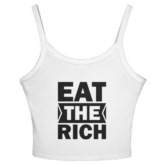President Shawn Fain Eat The Rich UAW Women's Spaghetti Strap Tank Top