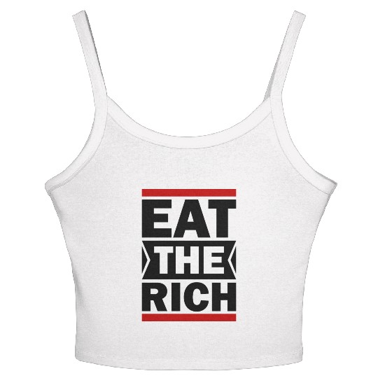 UAW President Shawn Fain Eat The Rich Women's Spaghetti Strap Tank Top