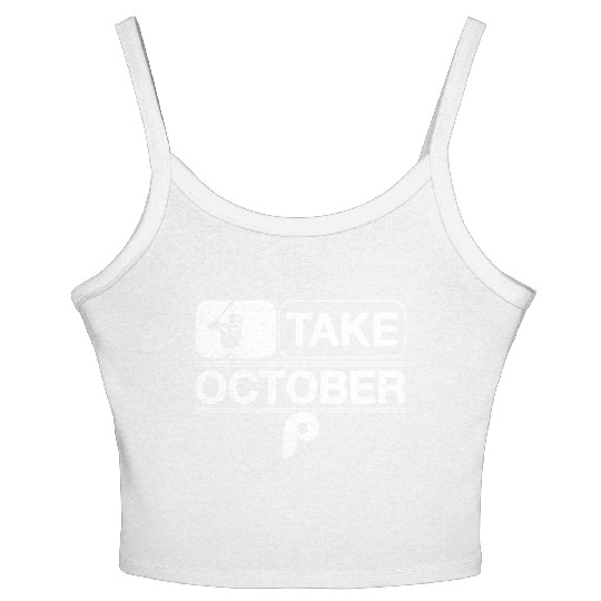 Philadelphia Take October Phillies Women's Spaghetti Strap Tank Top