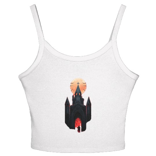 Midnight Citadel Women's Spaghetti Strap Tank Top