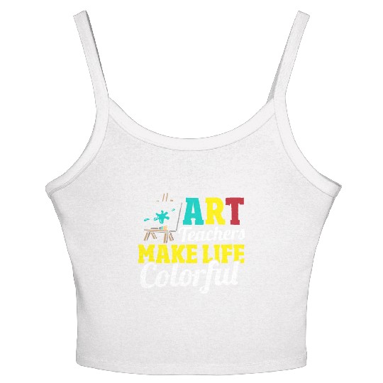 School Teacher Art Lover Art Education Art Women's Spaghetti Strap Tank Top