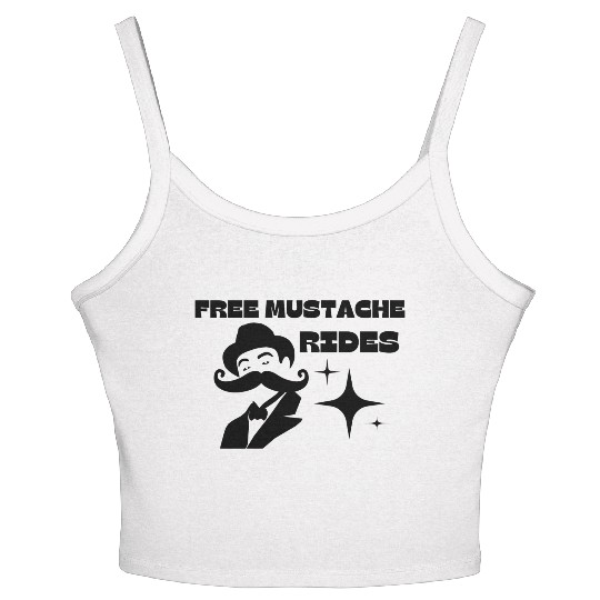 Free Mustache Rides FREE 66 -6 Women's Spaghetti Strap Tank Top