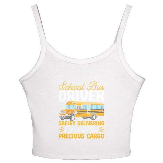 School Bus Adult Delivery Specialist Bus Driver Women's Spaghetti Strap Tank Top
