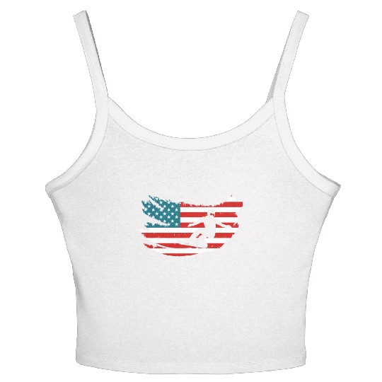 USA Snowboarding Snowboarder Women's Spaghetti Strap Tank Top Snowboard