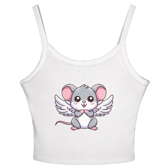 Mouse Angel Wings Women's Spaghetti Strap Tank Top