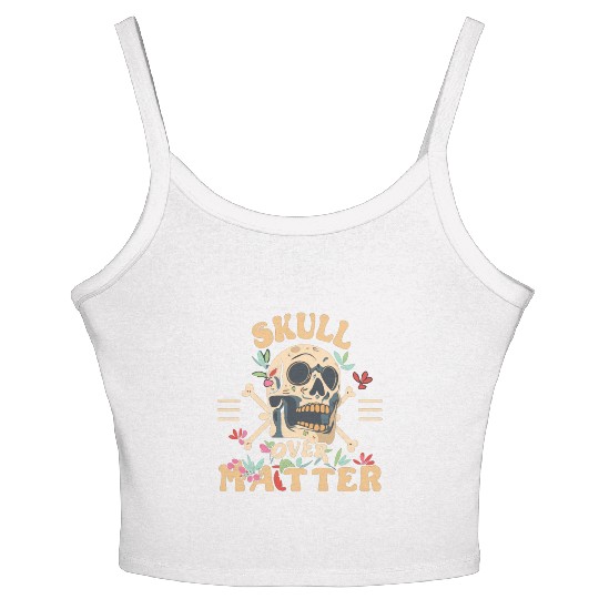 Totenkopf Skull Skulls Totenschädel Spruch Women's Spaghetti Strap Tank Top