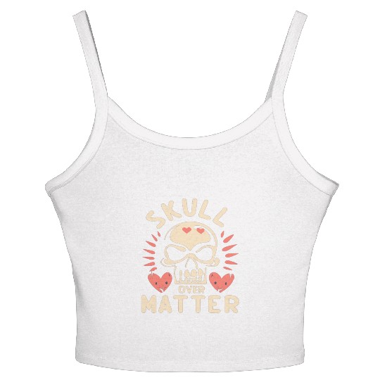 Totenkopf Skull Skulls Totenschädel Spruch Women's Spaghetti Strap Tank Top