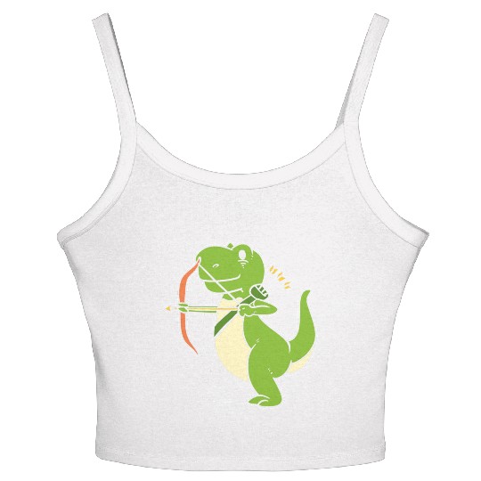 Dinosaur Archery Bowman Gift Women's Spaghetti Strap Tank Top
