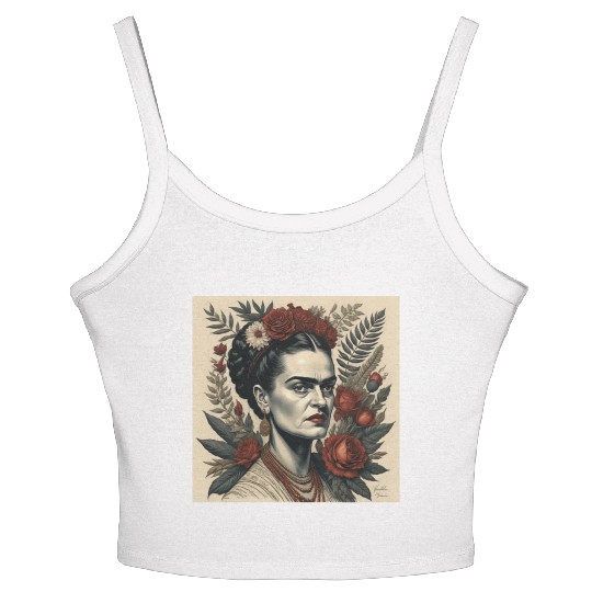 frida khalos Mug,Frida Khalo flower mug Women's Spaghetti Strap Tank Top