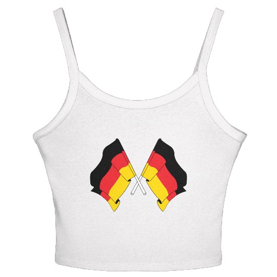 Two flags Germany Women's Spaghetti Strap Tank Top