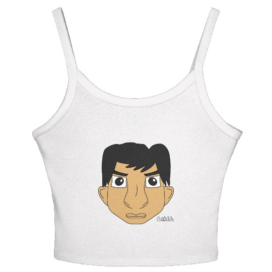 Sahib character face Women's Spaghetti Strap Tank Top