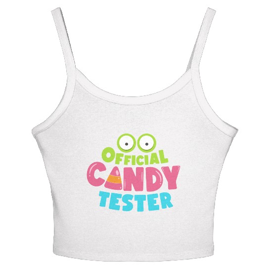 Halloween Official Candy Tester Women's Spaghetti Strap Tank Top